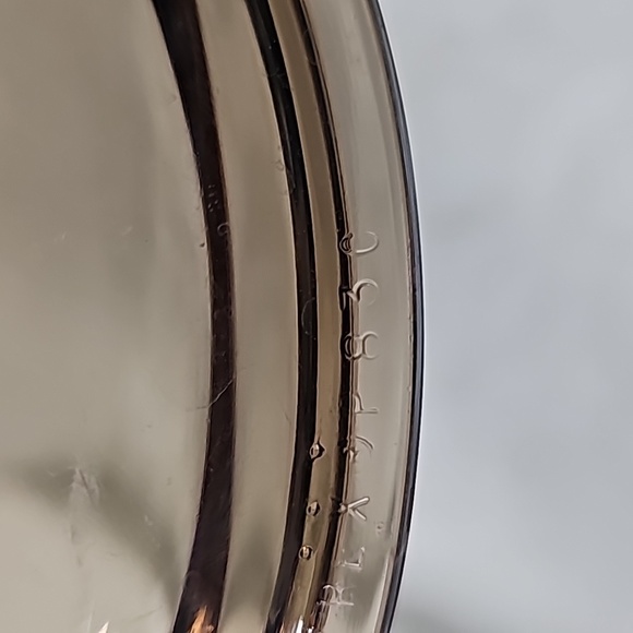 Pyrex Corning Ware Visions P 83 C Brown Amber Glass Round Replacement Lid 6" - Picture 4 of 5